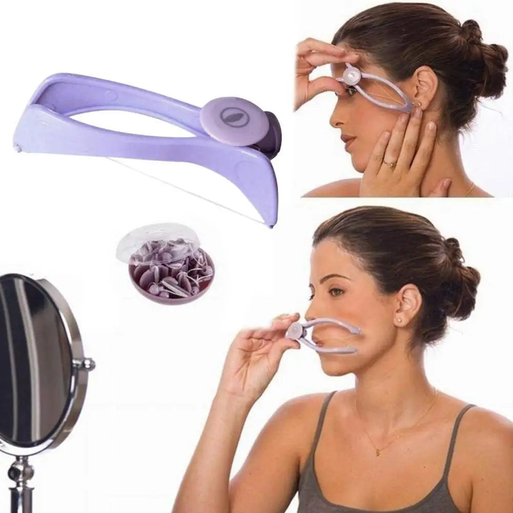 Women Mini Facial Hair Remover Spring Threading Epilator